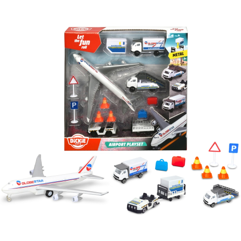Set de joaca aeroport Dickie Toys Airport Playset cu 13 piese [14]