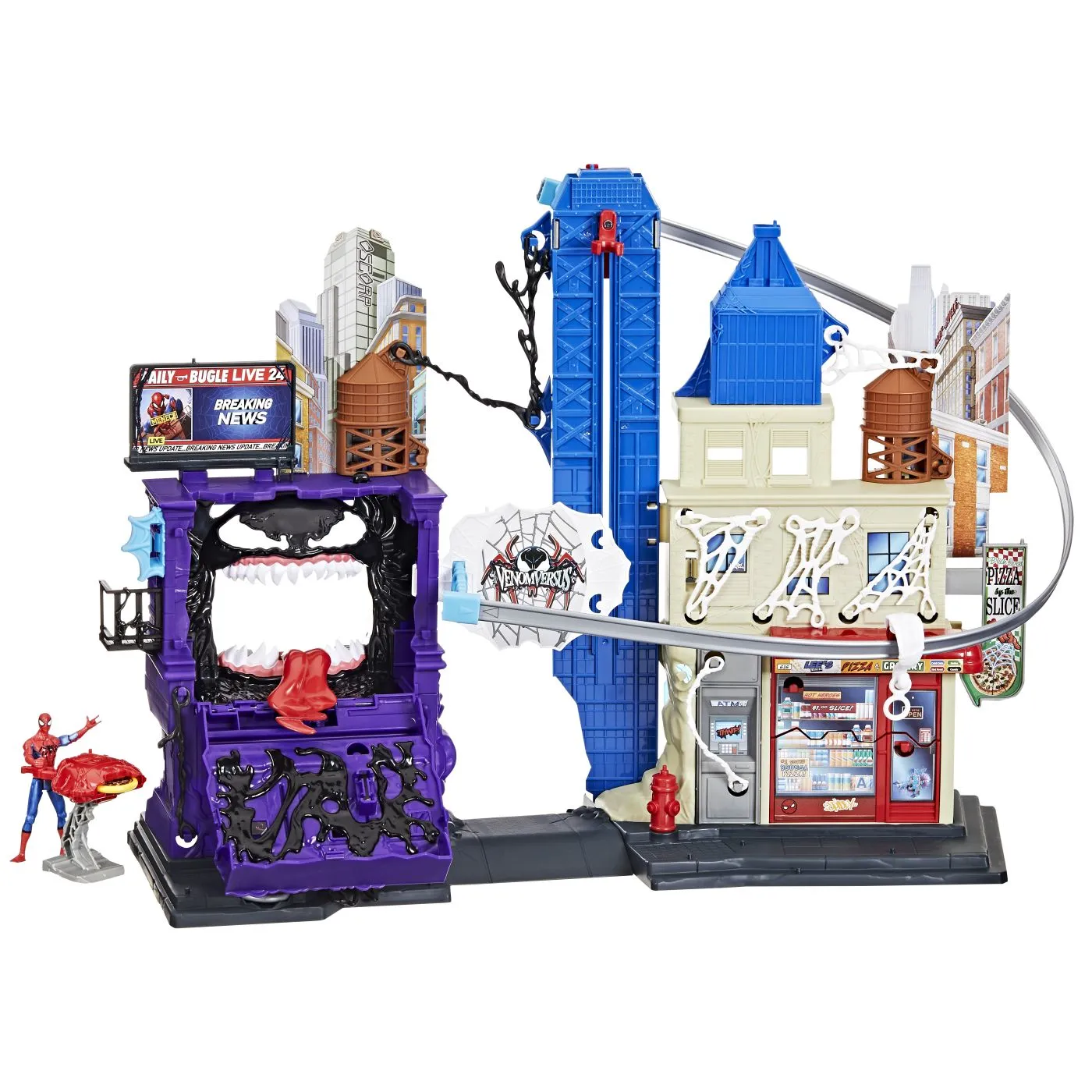Set de joaca marvel spider man venom versus web city slinging, copii varsta 4 ani pana la 8 ani [1]