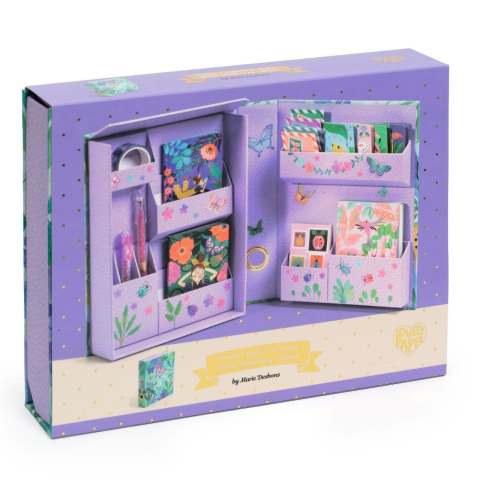 Art & Craft si Artizanat - Set de papetarie Marie cu design tropical, Djeco pentru Fata varsta 6 - 9, 9+