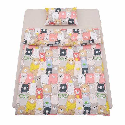 Lenjerii de pat - Set de pat single bumbac animals