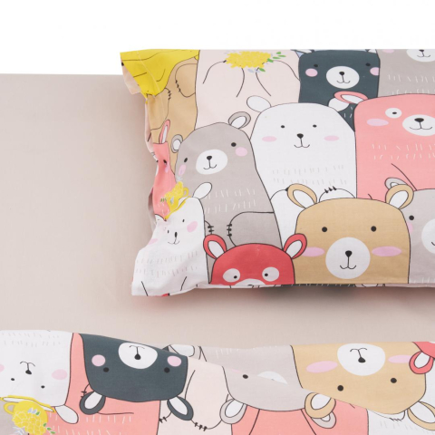 Set de pat single bumbac animals [8]