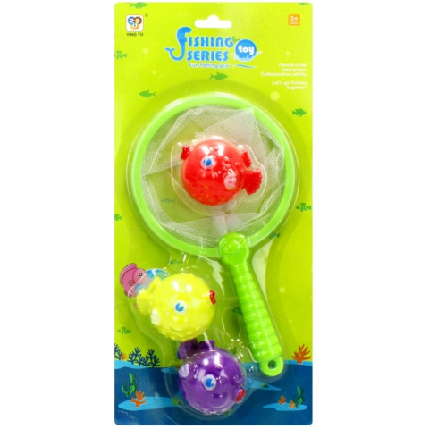Pescuit si vanatoare - Set de pescuit - plasa si pesti - 4 piese, MegaCreative 511325, 3+ ani