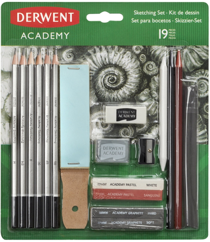 Rechizite Școlare - Set desen 19 buc pentru schite derwent academy