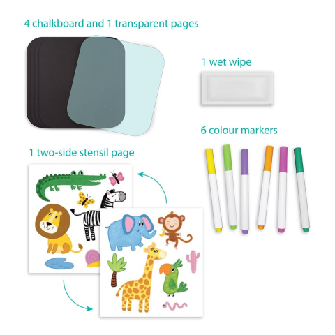 Set desen pentru calatorii, Animale, copii varsta 3-7 ani [2]