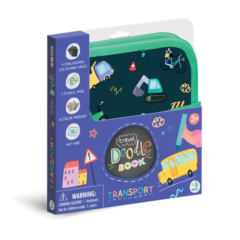 Art & Craft si Artizanat - Set desen pentru calatorii, Transport, copii varsta 3-7 ani