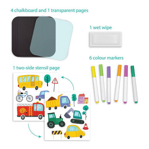 Set desen pentru calatorii, Transport, copii varsta 3-7 ani [2]