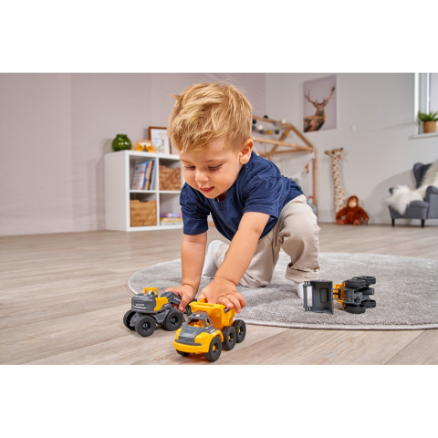 Set Dickie Toys Construction Set cu 3 vehicule 16 cm [5]