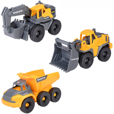Jucării și Jocuri pentru copii - Set Dickie Toys Construction Set cu 3 vehicule 16 cm