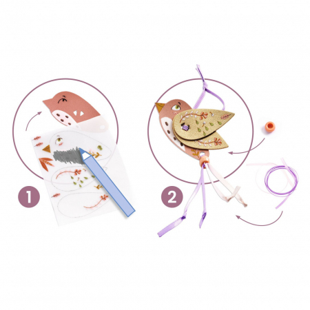 Set DIY Bijuterii Miss Rosefinch, Kit de creatie, Djeco, varsta 6 - 9 ani, Fata [2]