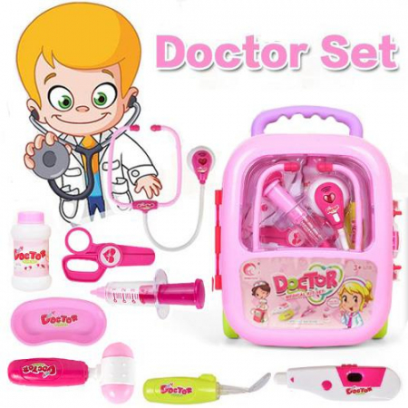 Jucarie trusa doctor cu instrumente medicale pentru copii, troller. [0]