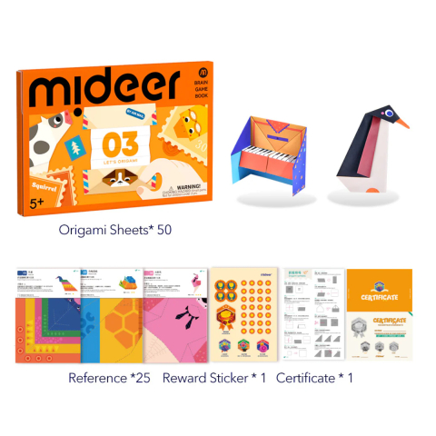 Set Educativ Origami Mideer Nivelul 3 – Proiecte Avansate de Modelaj din Hartie pentru Copii 5 ani+ [5]