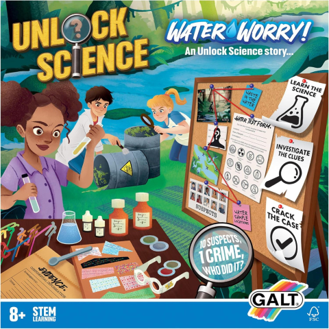 Jucării și Jocuri pentru copii - Set experimente Unlock Science: Cine polueaza apa?