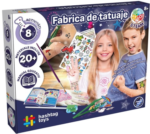 Art & Craft si Artizanat - Set fabrica de tatuaje de la 8 ani la 12 ani