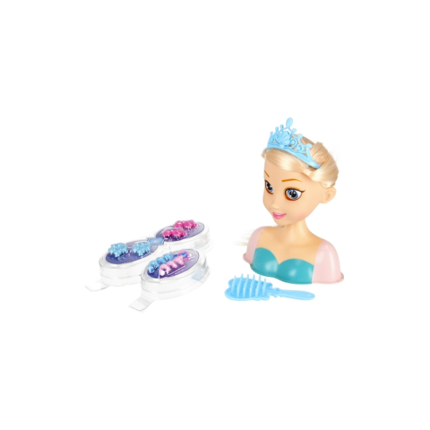 Set fashion - cap de papusa de coafat - accesorii incluse, par blond, MegaCreative 419477, 3+ ani [2]