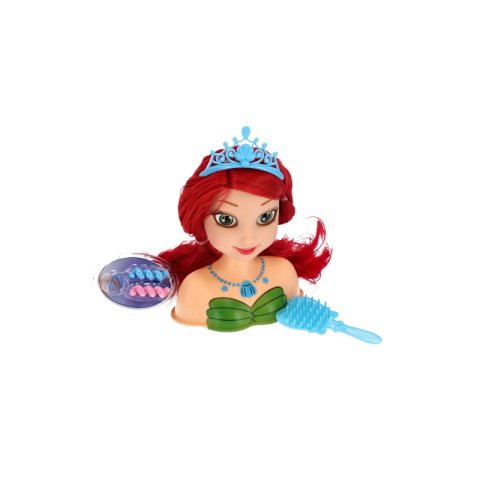 Set fashion - cap de papusa de coafat - accesorii incluse, par roscat, MegaCreative 419473, 3+ ani [3]