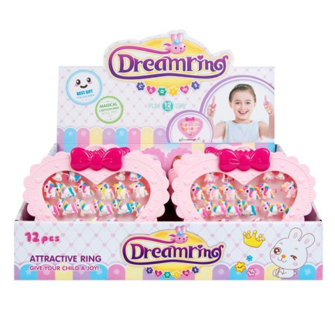 Îmbrăcăminte și accesorii - Set fashion - cutie de bijuterii cu inele - 20buc / set, MegaCreative 454576, 3+ ani