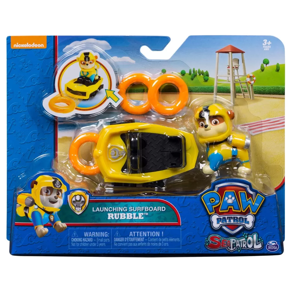Jucării și Jocuri pentru copii - Set figurine deluxe paw patrol rubble, varsta de la 3 ani la 9 ani