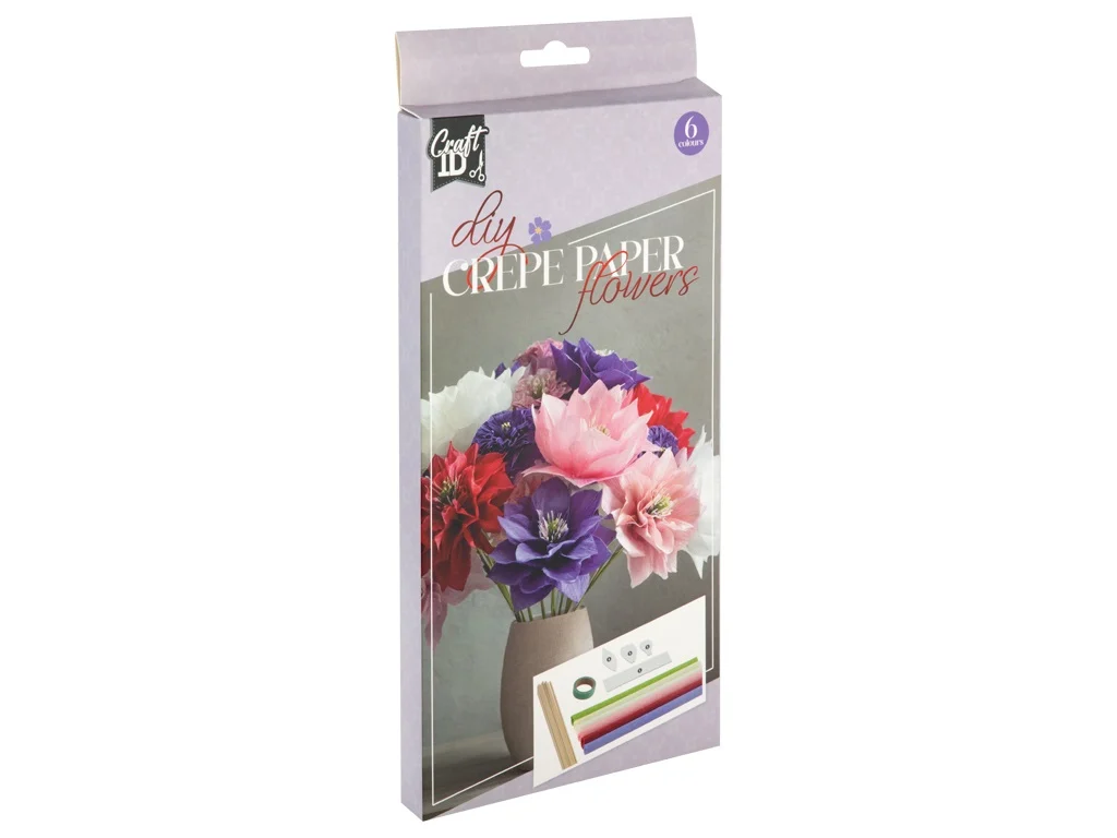 Art & Craft si Artizanat - Set flori creponate -6 bucati 20x25cm  Grafix