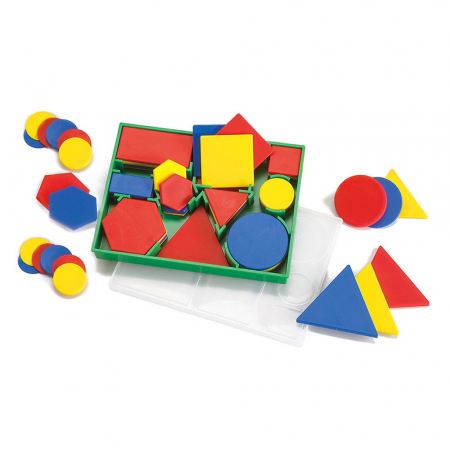 Jucării și Jocuri pentru copii - Set forme geometrice colorate, 60 piese, 3-10 ani