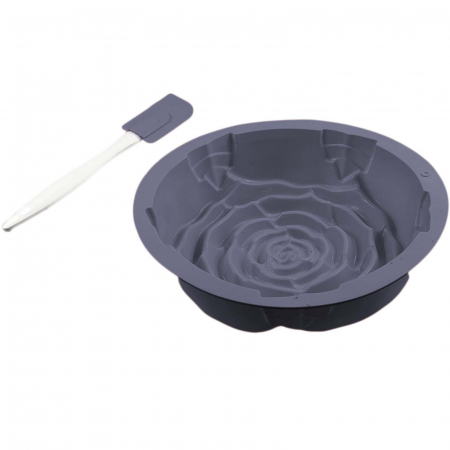 Set forme din silicon, prajituri si tort, cu spatula, 7 piese, Gri [2]