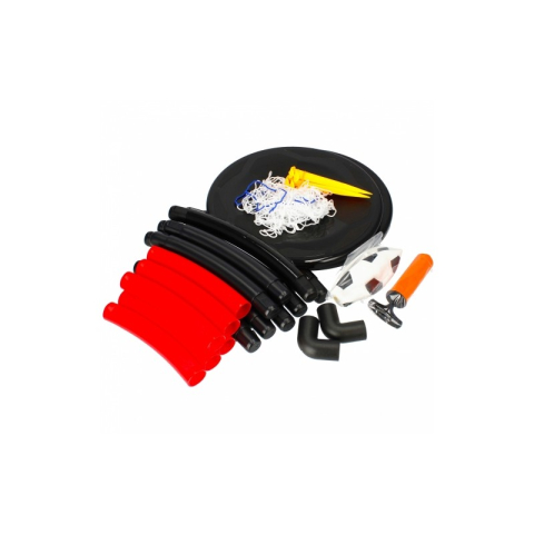 Set Fotbal - Mickey Mouse, include 1x poarta, plasa, pompa, minge, rosu-negru, 3+ ani, MegaCreative, 450342 [1]