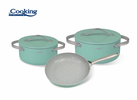 Oale si cratite - Set gatit 5 piese aluminiu presat, creta, cooking by heinner
