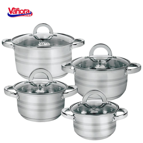 Oale si cratite - Set gatit din inox 8 piese, medina, vanora home