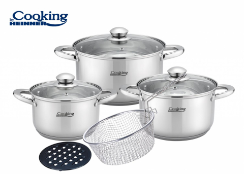 Oale si cratite - Set gatit din inox 8 piese, victoria, cooking by heinner