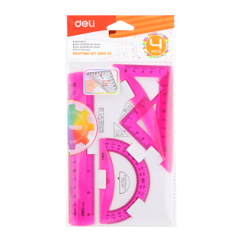 Set geometrie 4 piese color eg00602 deli [1]