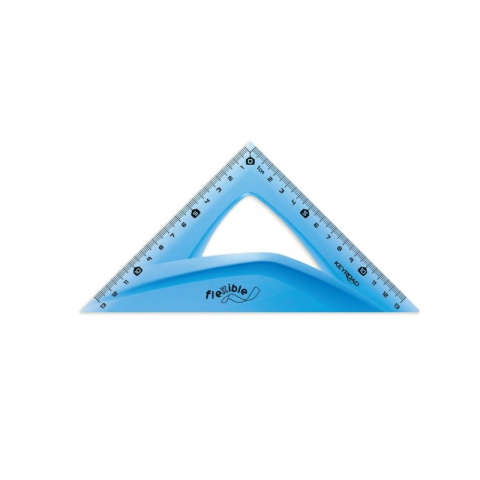 Set geometrie Keyroad KR971105, 30cm, PVC, diverse culori, flexibil, blister 4 piese [5]