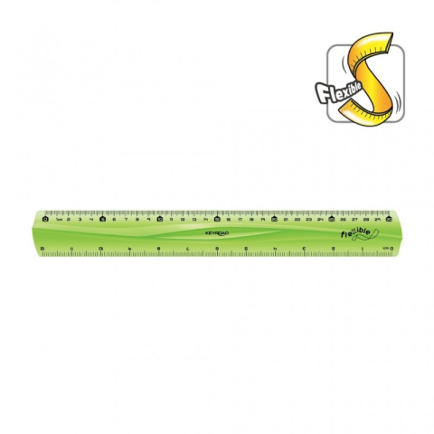 Set geometrie Keyroad KR971105, 30cm, PVC, diverse culori, flexibil, blister 4 piese [1]