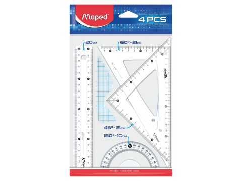 Rechizite Școlare - Set geometrie Maped Classic 4 piese/20 cm
