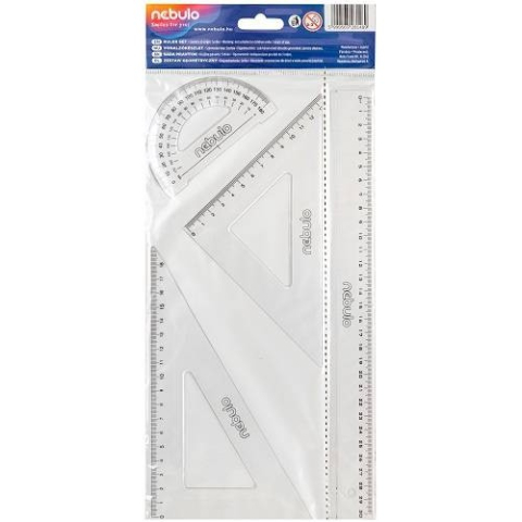 Instrumente de Geometrie: Rigle, Echere, Compasuri si Truse - Set geometrie Nebulo 30cm