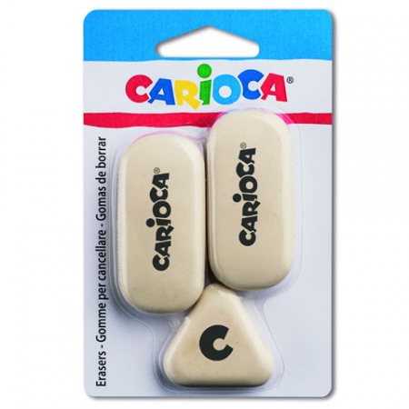 Set 3 buc guma de sters Carioca. [1]