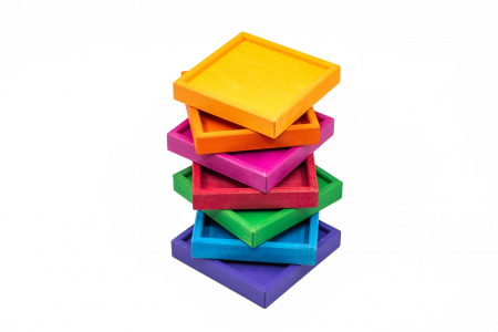 Jucării și Jocuri pentru copii - Set 7 ladite pentru sortare, colorate - Micostore.ro