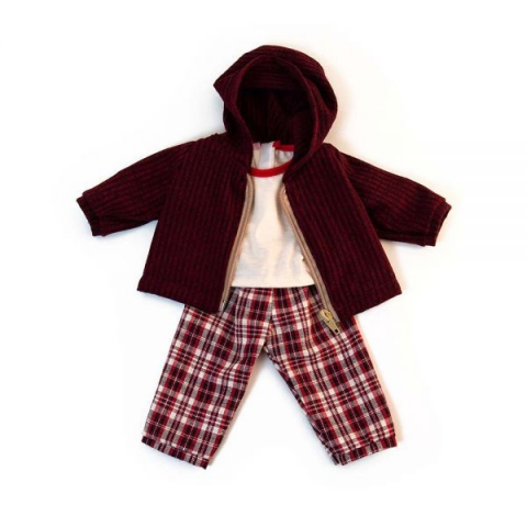Jucării și Jocuri pentru copii - Set imbracaminte vreme rece pentru papusa baiat 38 cm Brown