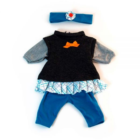 Jucării și Jocuri pentru copii - Set imbracaminte vreme temperata pentru papusa fetita 38 cm Blue