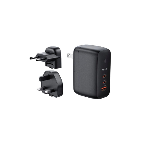 Laptop, Tablete & Telefoane - Set Incarcator Retea Mcdodo Mecha Series GaN 65W Dual Type-C + Cablu Type-c la Type-c 60W 2m EU/UK/US plug Black