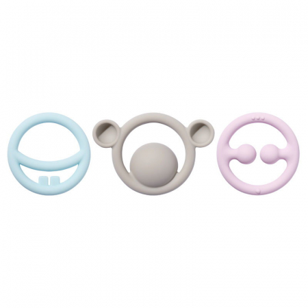 Set inele dentitie multisenzoriale, Nigi-Nagi-Nogi, pastel, 0-2 ani [2]