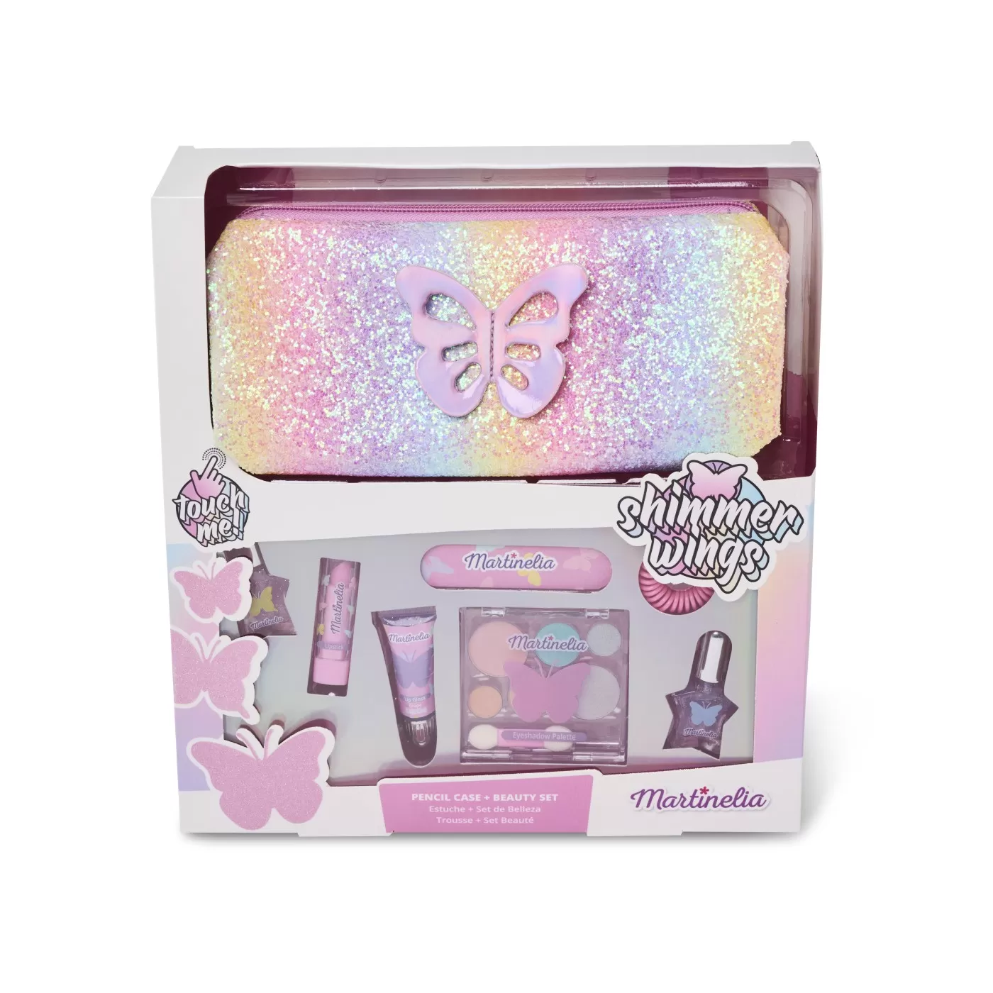 Frumusețe, bijuterii, accesorii fetițe - Set infrumusetare cu penar, Martinelia Shimmer Wings, varsta de la 3 ani la +15 ani