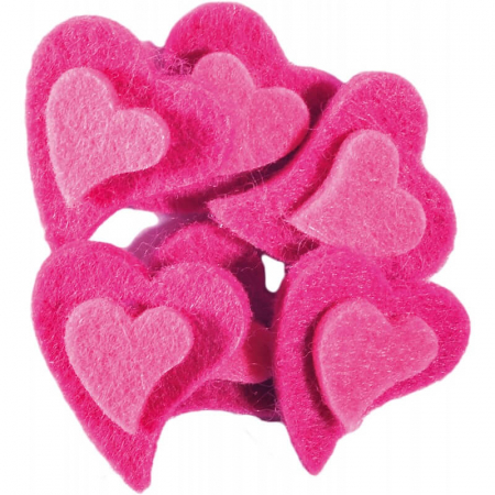 Lichidare stoc - Totul la 9.90 Lei - Set 6 Inimi din Fetru si Pasla, Accesorii Craft Copii - Micostore.ro