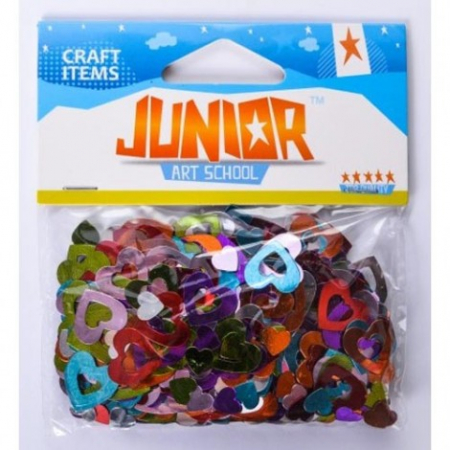 Art & Craft si Artizanat - Set inimioare colorate pentru activitati craft, 15mm 14g