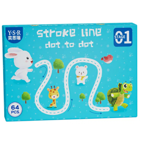 Joc Uneste Punctele cu planse reutilizabile 64 piese, Dot to Dot, Stroke Line [1]