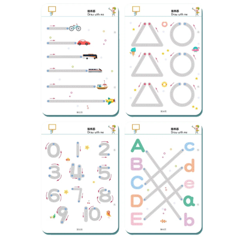 Joc Uneste Punctele cu planse reutilizabile 64 piese, Dot to Dot, Stroke Line [2]