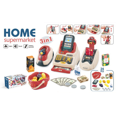 Set jucarie Chipolino Cash Register cu lumini, sunete si 24 accesorii [11]