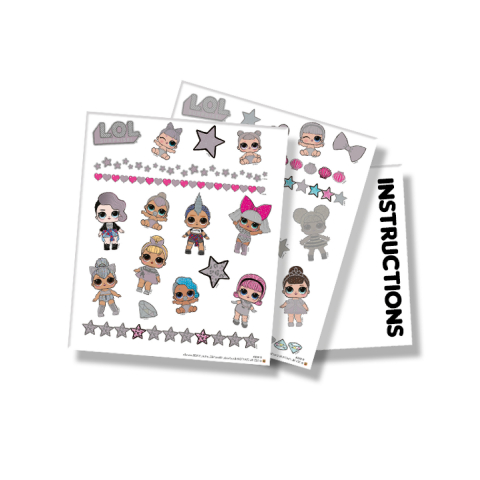Set L.O.L. de tatuaje stralucitoare pentru copii  varsta 6 ani+,8 ani+ [2]