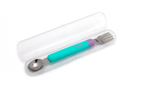 Set lingurita-furculita, melii, blue&purple, varsta de la 6 luni la +15 ani [8]