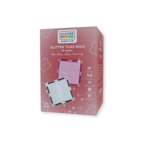 Jucării și Jocuri pentru copii - Set magnetic de construit cu placi stralucitoare, Cleverclixx varsta 3 - 6 ani, 6 - 9 ani