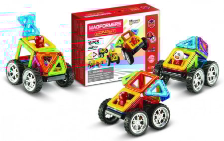 Set magnetic de construit - Magformers Wow Plus, 18 piese, varsta 3 - 6, 6 - 9 ani,  [2]