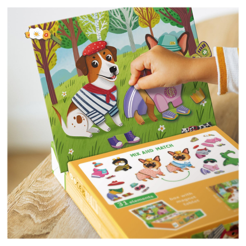 Set magnetic, Dress-up Funny Dogs, varsta 3-7 ani [2]